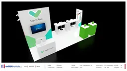 10x20 Peninsula booth design by Exhibit-Rentals